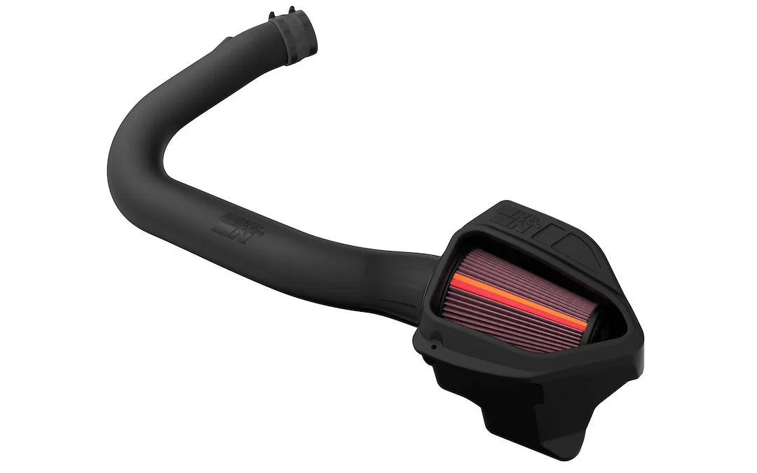 50-2544 – K&N FILTER Cold Air Intake, Black Polyethylene Tube Red Filter With Heat Shield